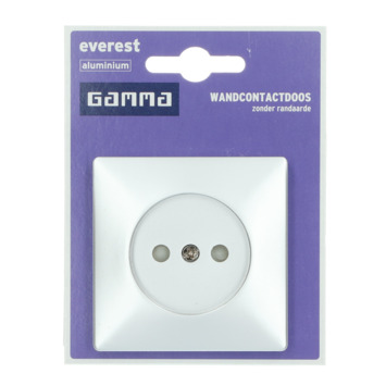 GAMMA Everest Enkel Stopcontact Aluminium