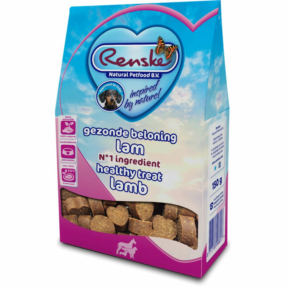Renske Gezonde Beloning Hartjes Lam150 gr