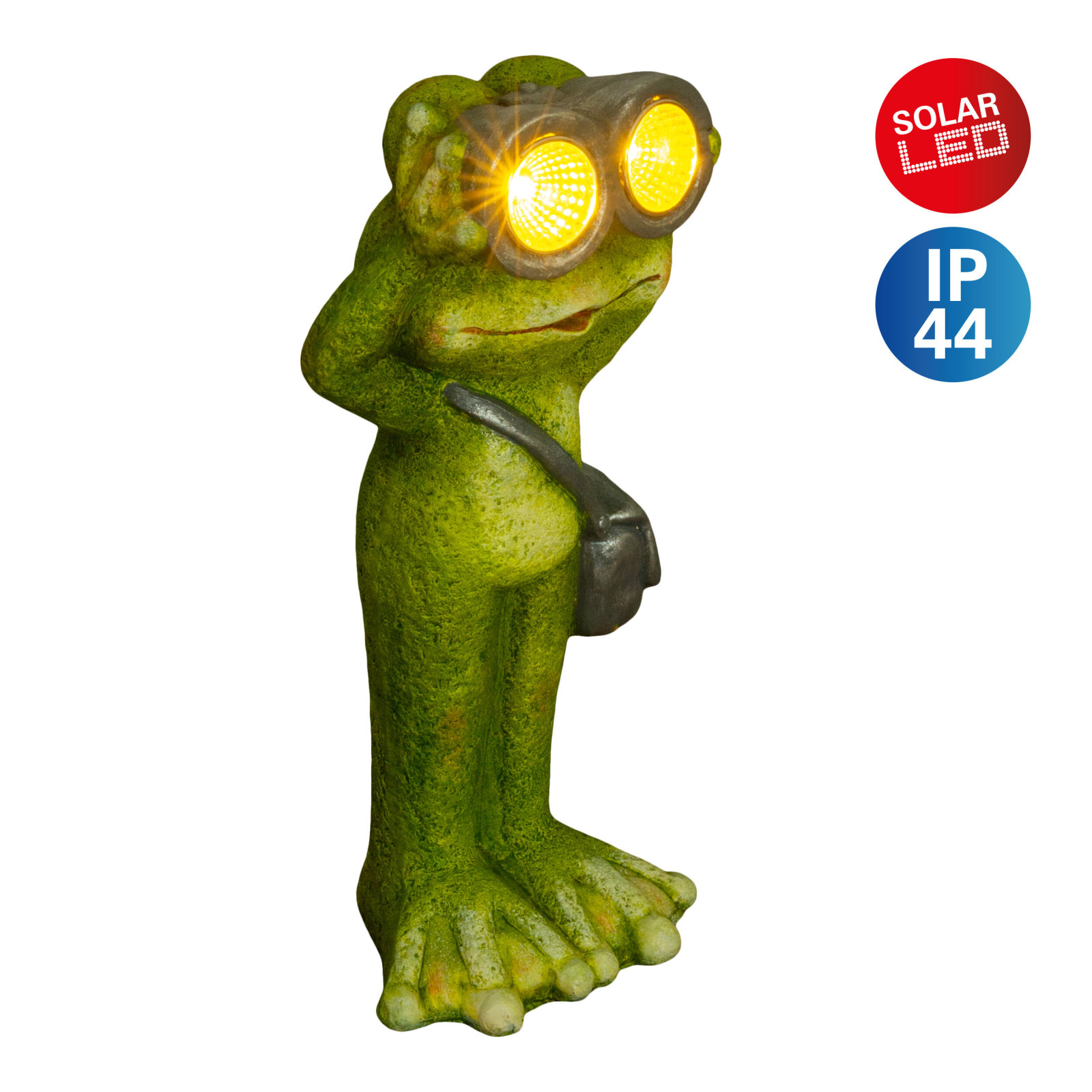 LED-Solar-Outdoorleuchte FROSCH - grün - stehend - 30 cm hoch