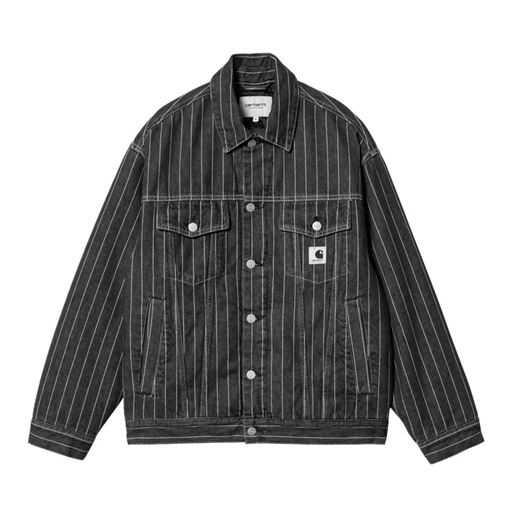 Carhartt WIP W' Orlean Jakke, Orlean Stripe Black/White, L