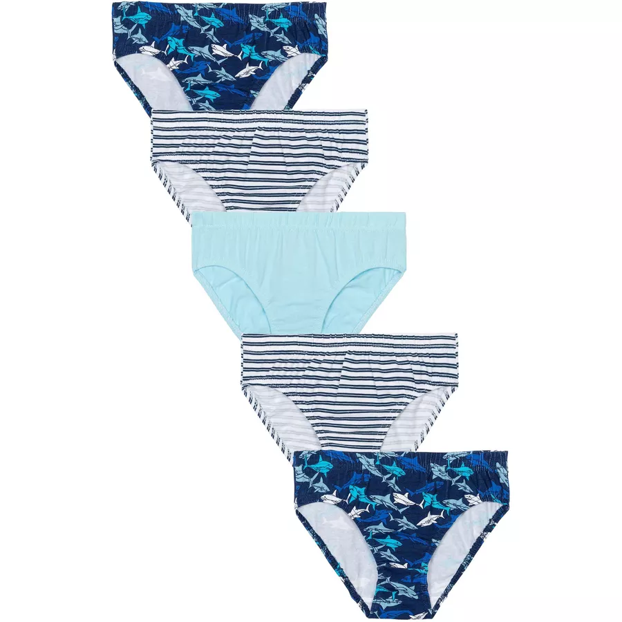 MINOTI 5er-Pack Slips BlauWeißSchwarz