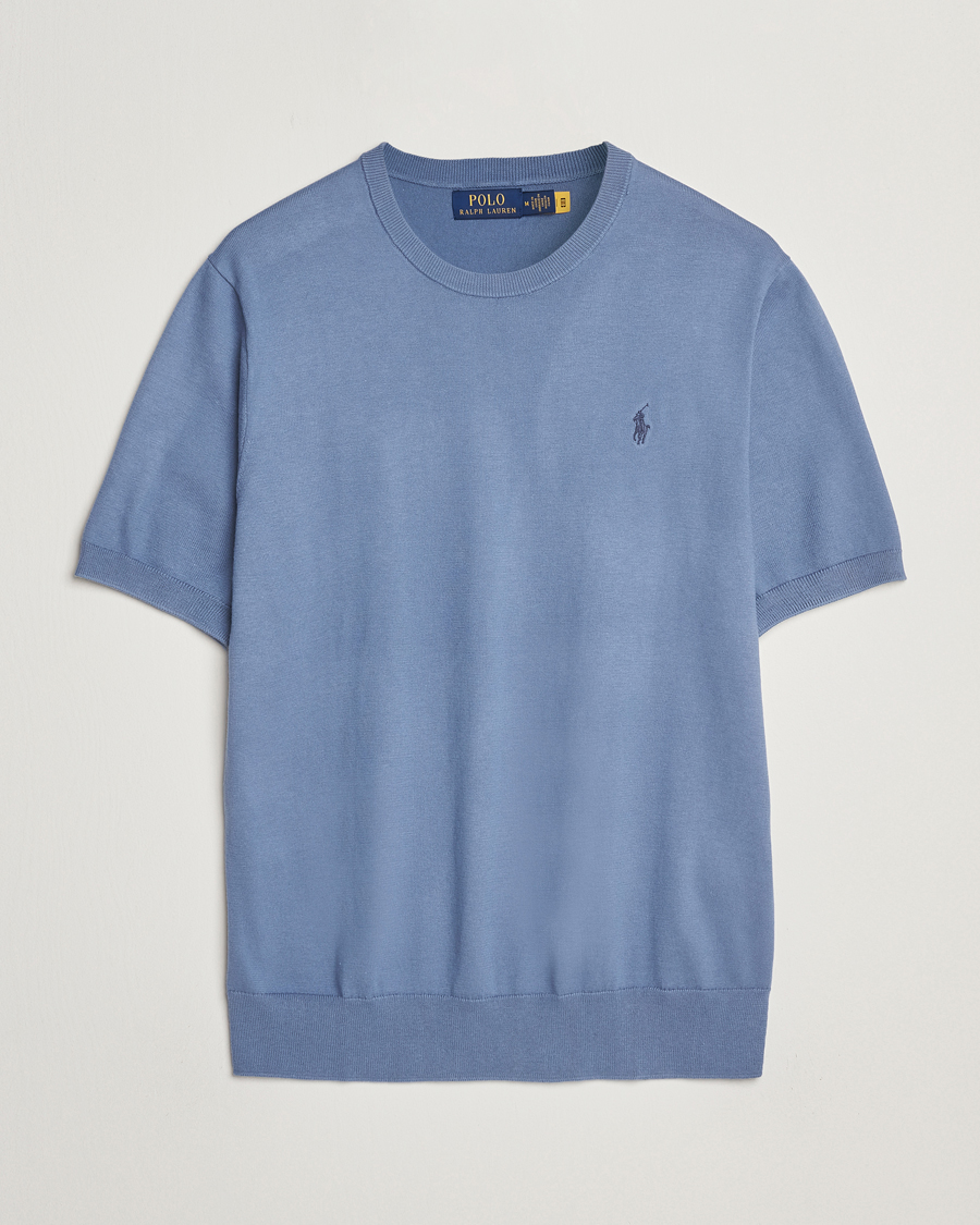 Polo Ralph Lauren Knitted Short Sleeve Tee Capri Blue