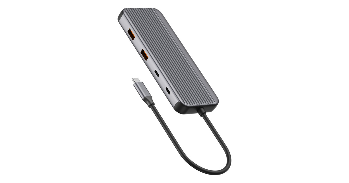 Sitecom8 in 1 USB-C Power Delivery Multiport Adapter Pro 2x HDMI dockingstation  (Zwart)