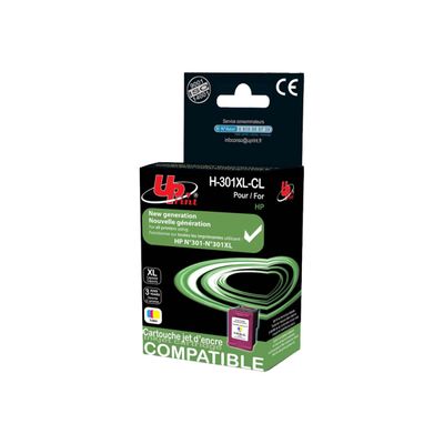 Cartouche compatible HP 301XL - cyan, magenta, jaune - Uprint