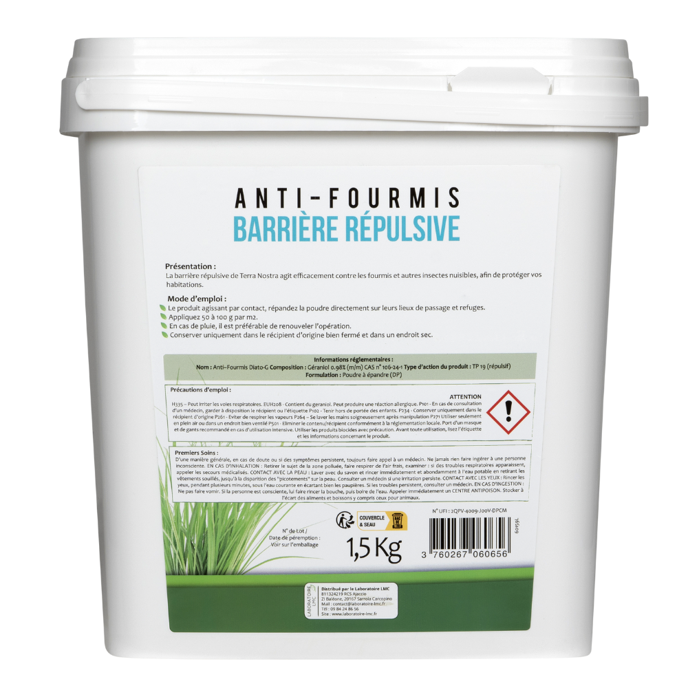 Anti-fourmis - poudre répulsive - seau 1.5 kg