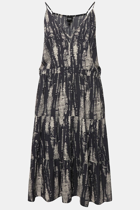 Midikleid, V-Ausschnitt, Triangel-Schalen, ärmellos
