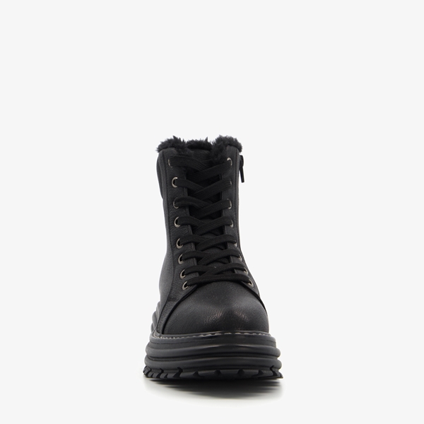 Blue Box dames veterboots met teddy voering