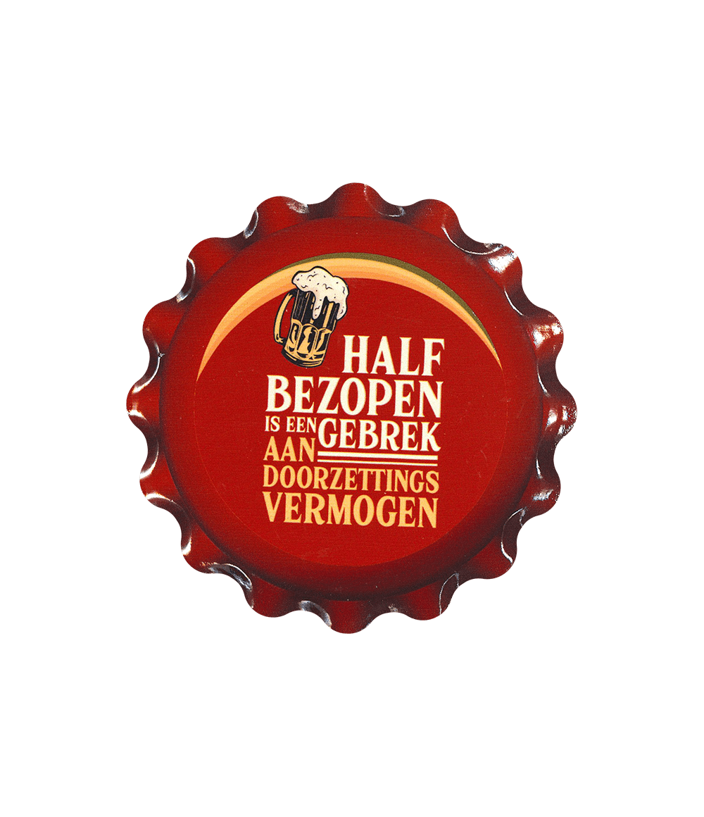 Rood Gele Onderzetters Half Bezopen 11cm