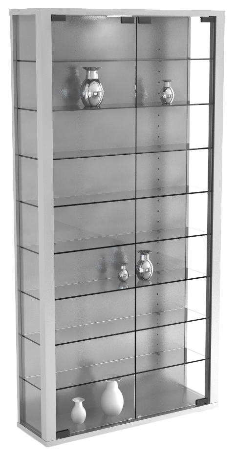 Vitrine VITROSA MAXI - silber - ohne Beleuchtung