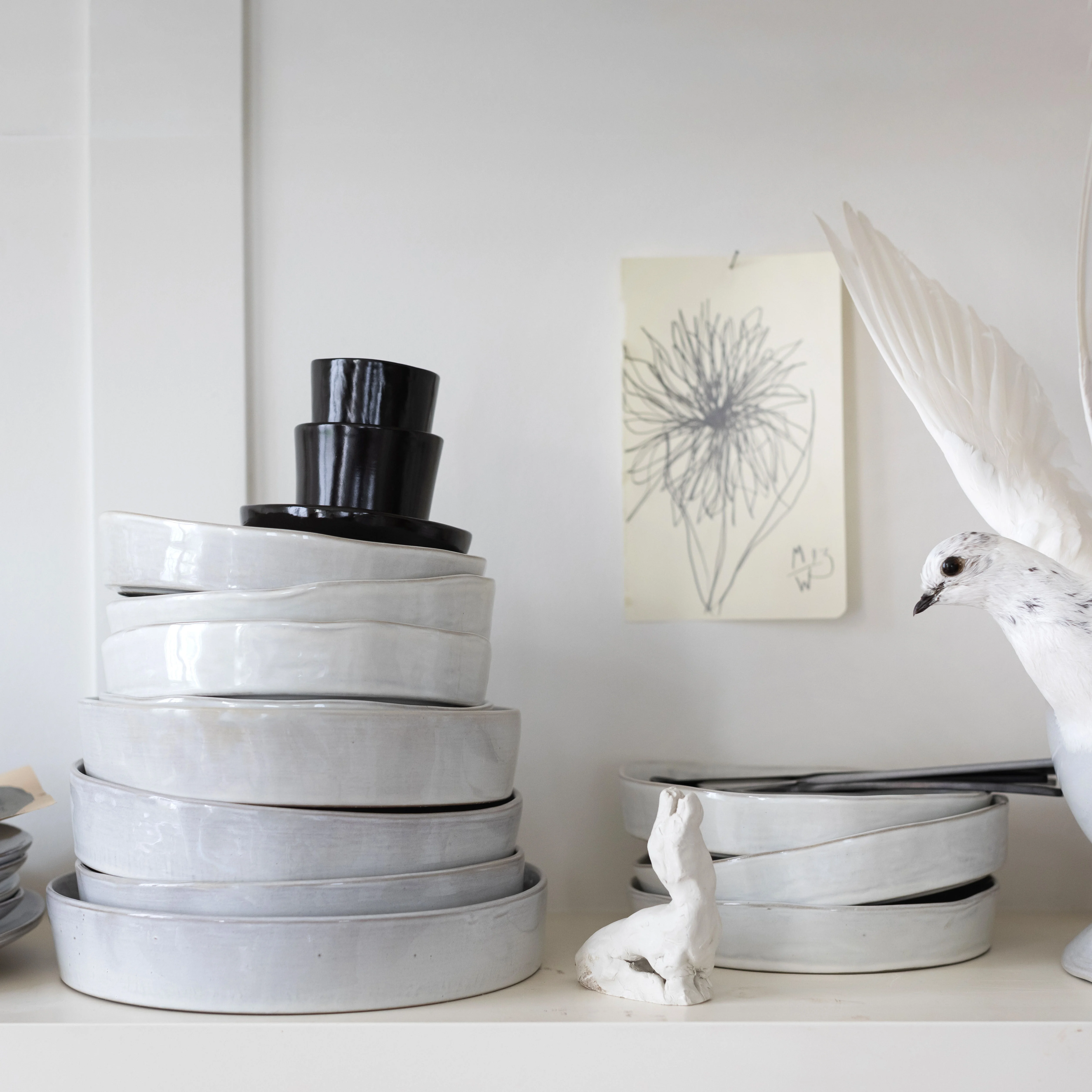 LA MÈRE - Assiette creuse céramique | Blanc