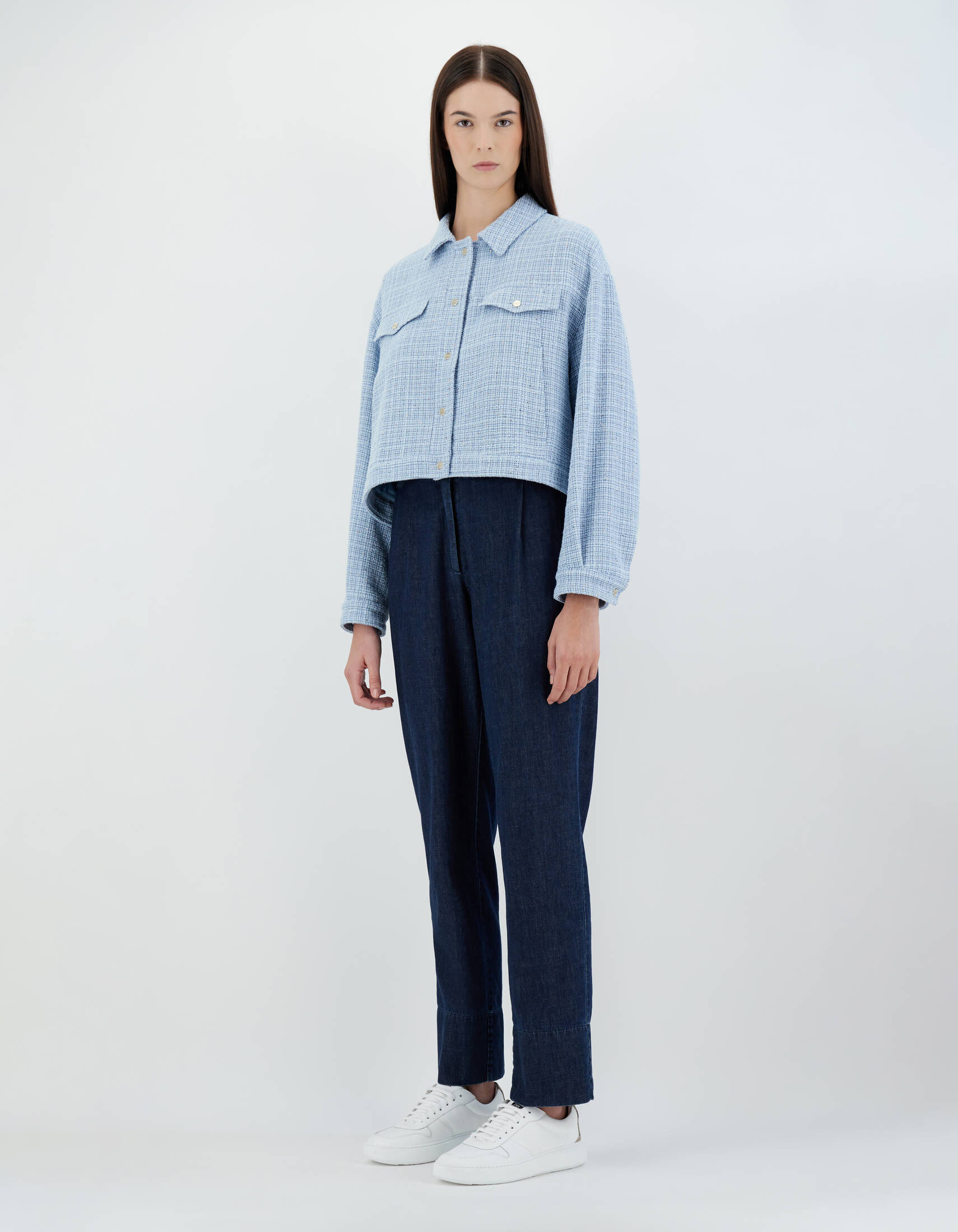 Herno| Damen Jacke mit Pailletten Boxy Fit