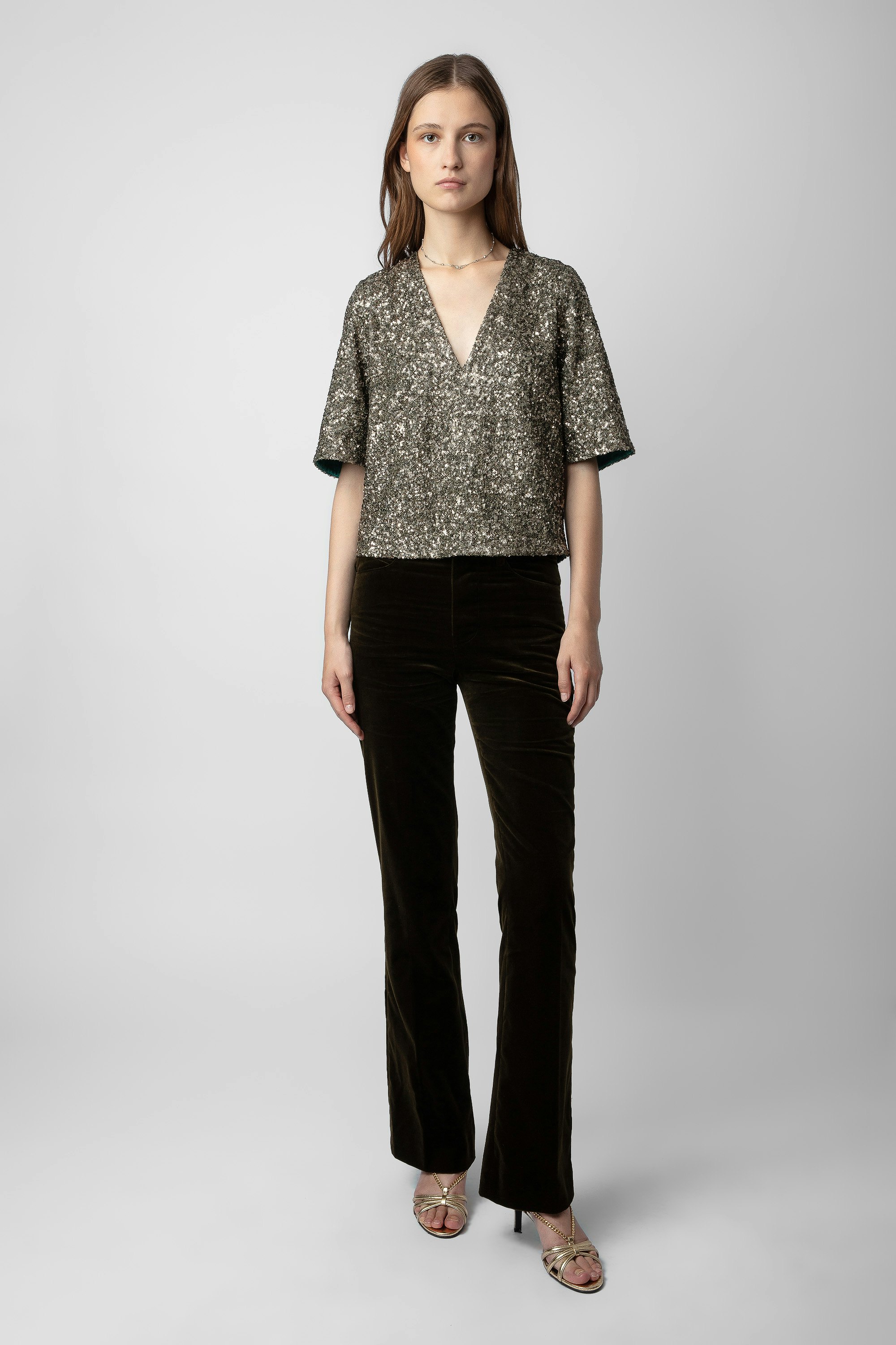 Blouse Tytane Sequins