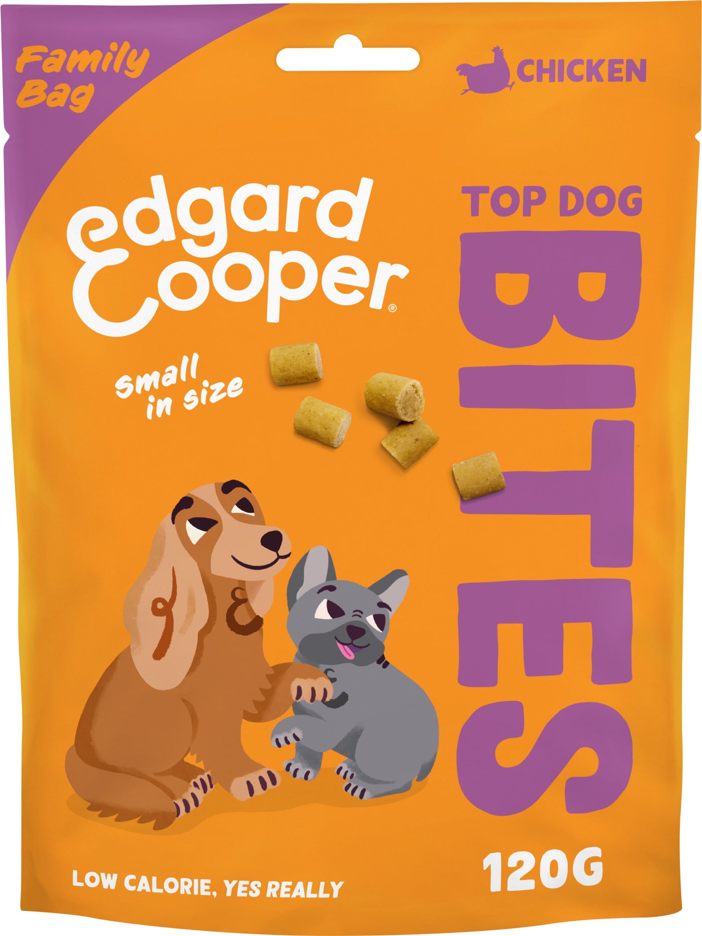 Edgard & Cooper hondensnack Top Dog Bites adult kip 120 gram