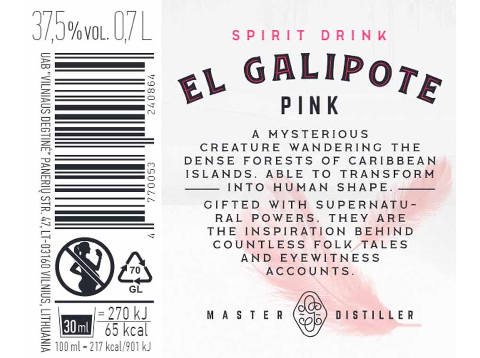 RUM EL GALIPOTE PINK 0.70L