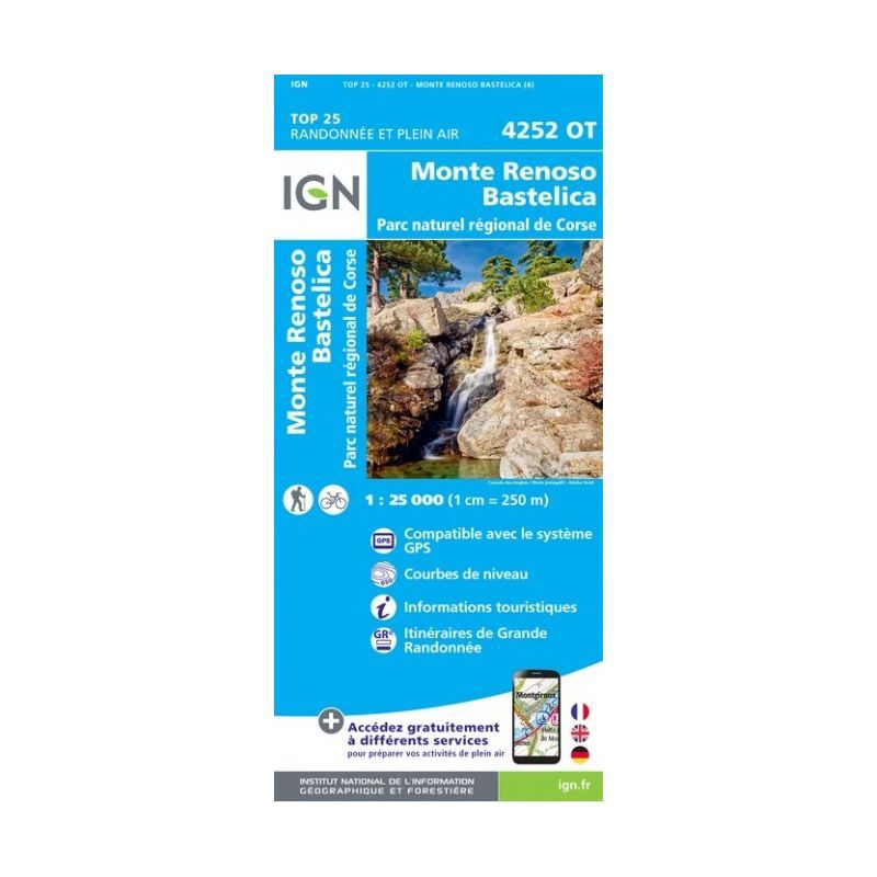 Monte Renoso / Bastelica / PNR de Corse - Carte topographique