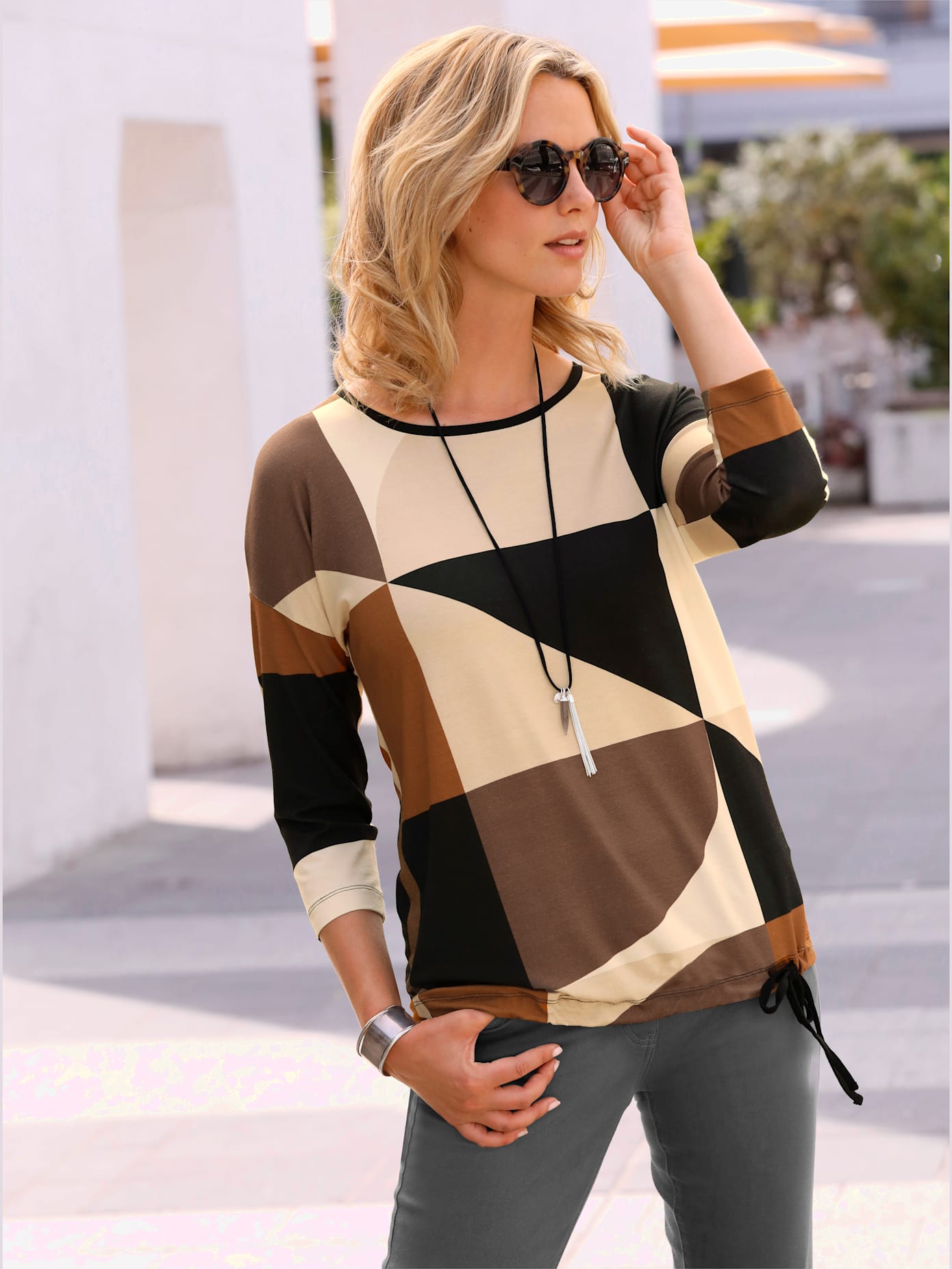 T-shirt à manches 3/4 viscose