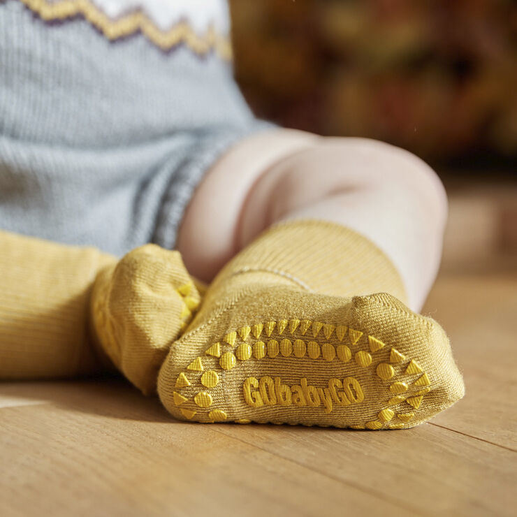 GoBabyGo Skridsikre Strømper Bambus Mustard