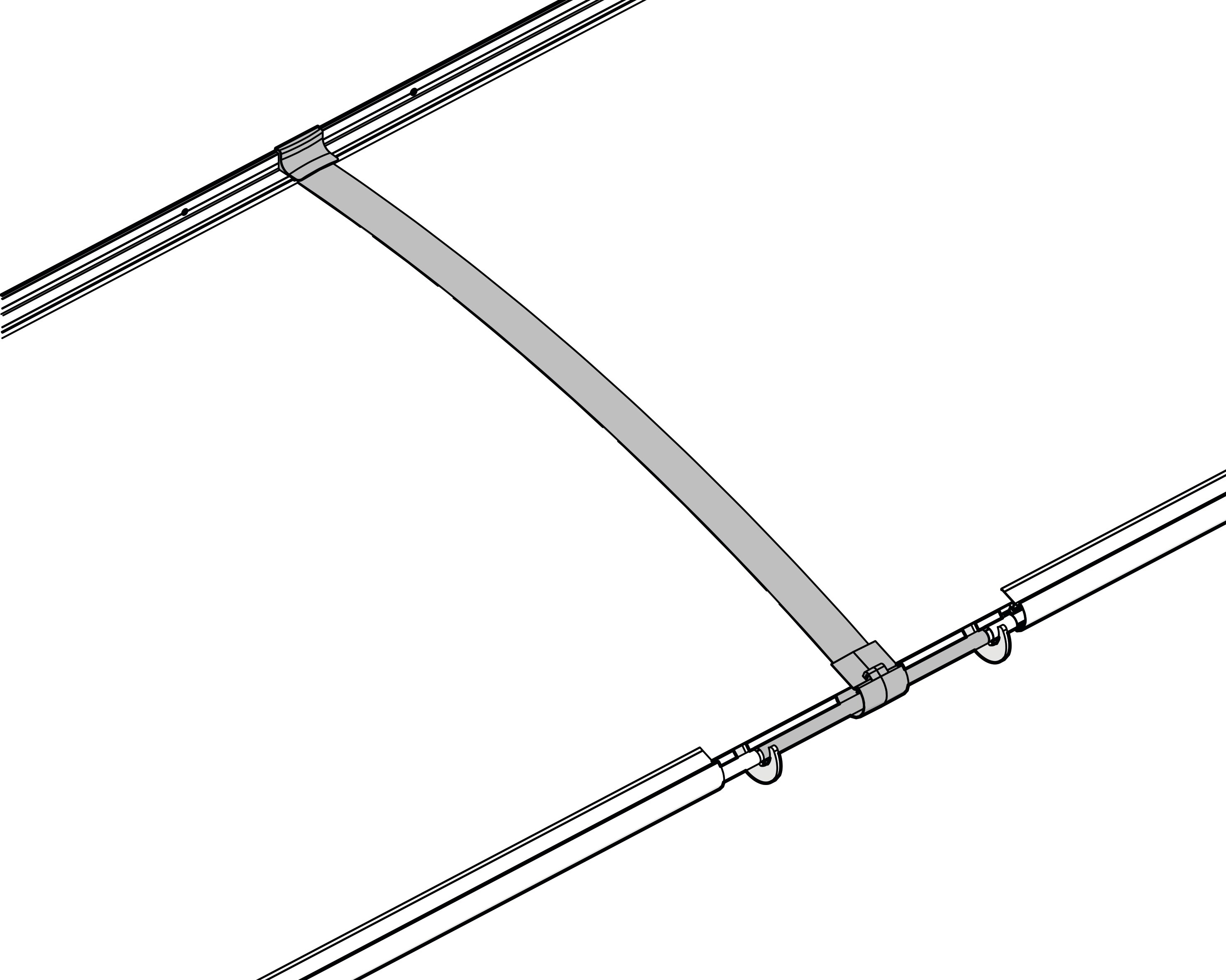 Canopia AquilaVordach, solar grau, klar 453,5x91,5x17,5 in cm (LxBxH)