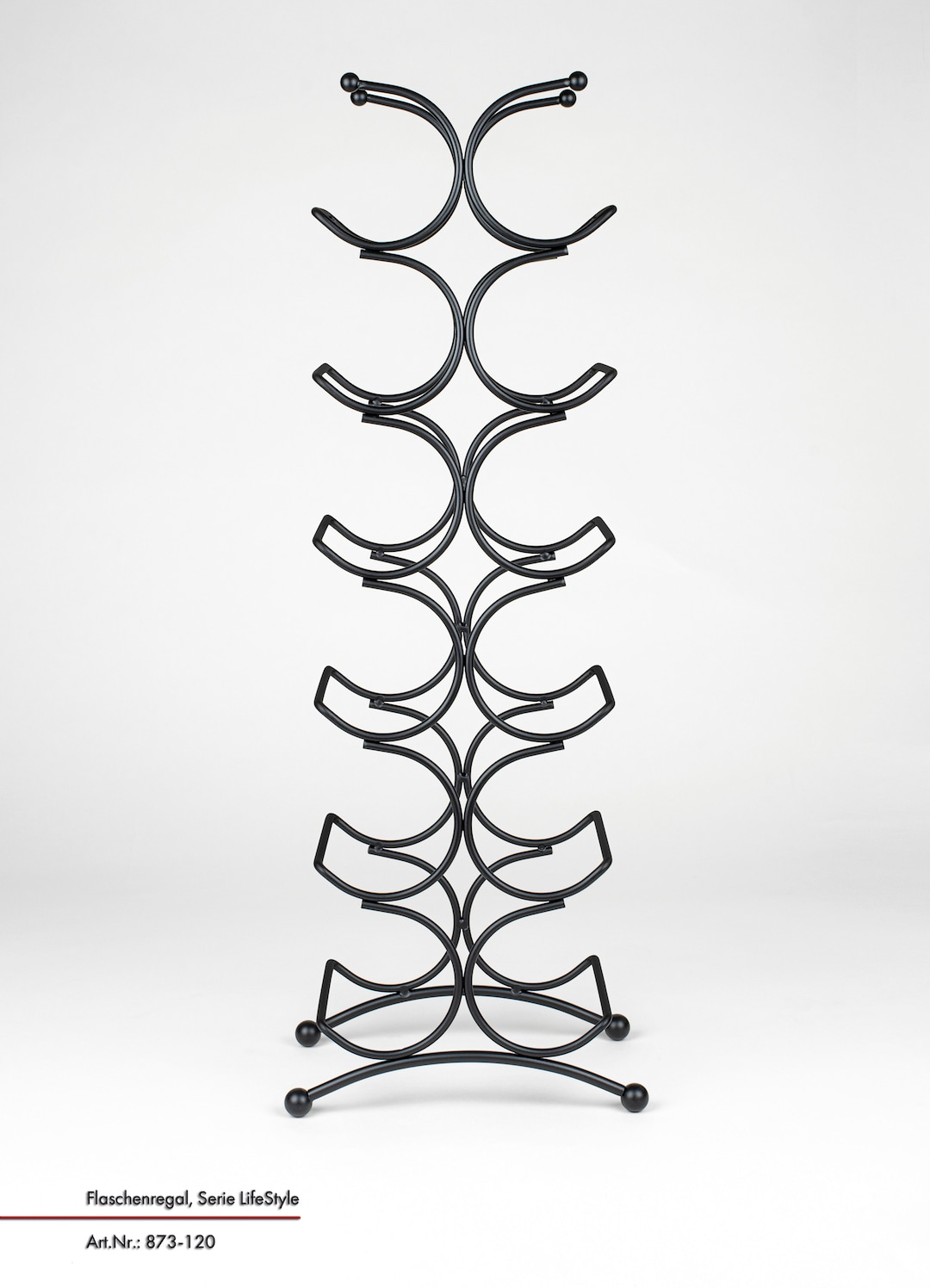 JUSTINUS Flaschenregal LIFE STYLE Edelstahl schwarz