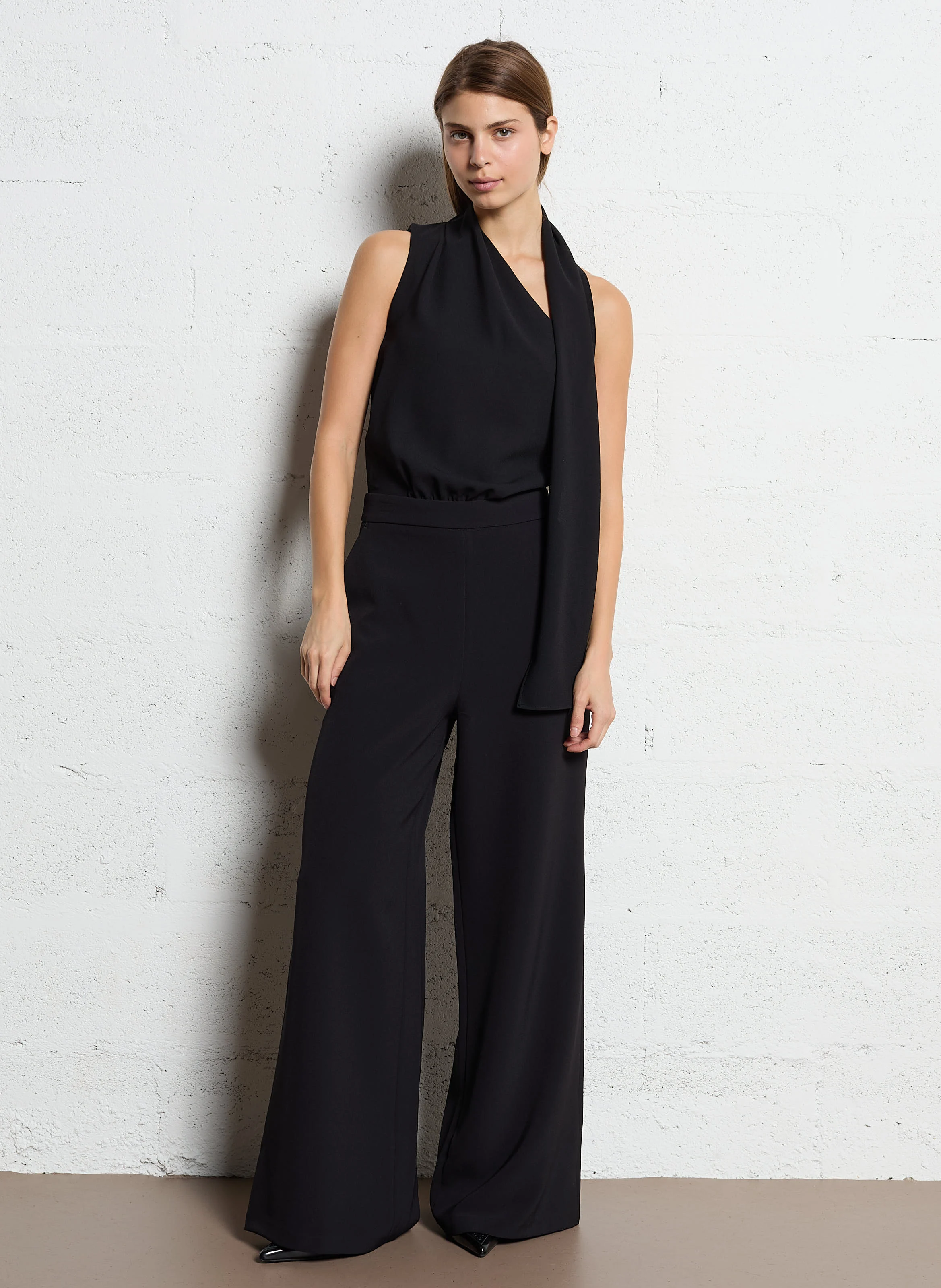 Combinaison longue asymétrique | Noir
