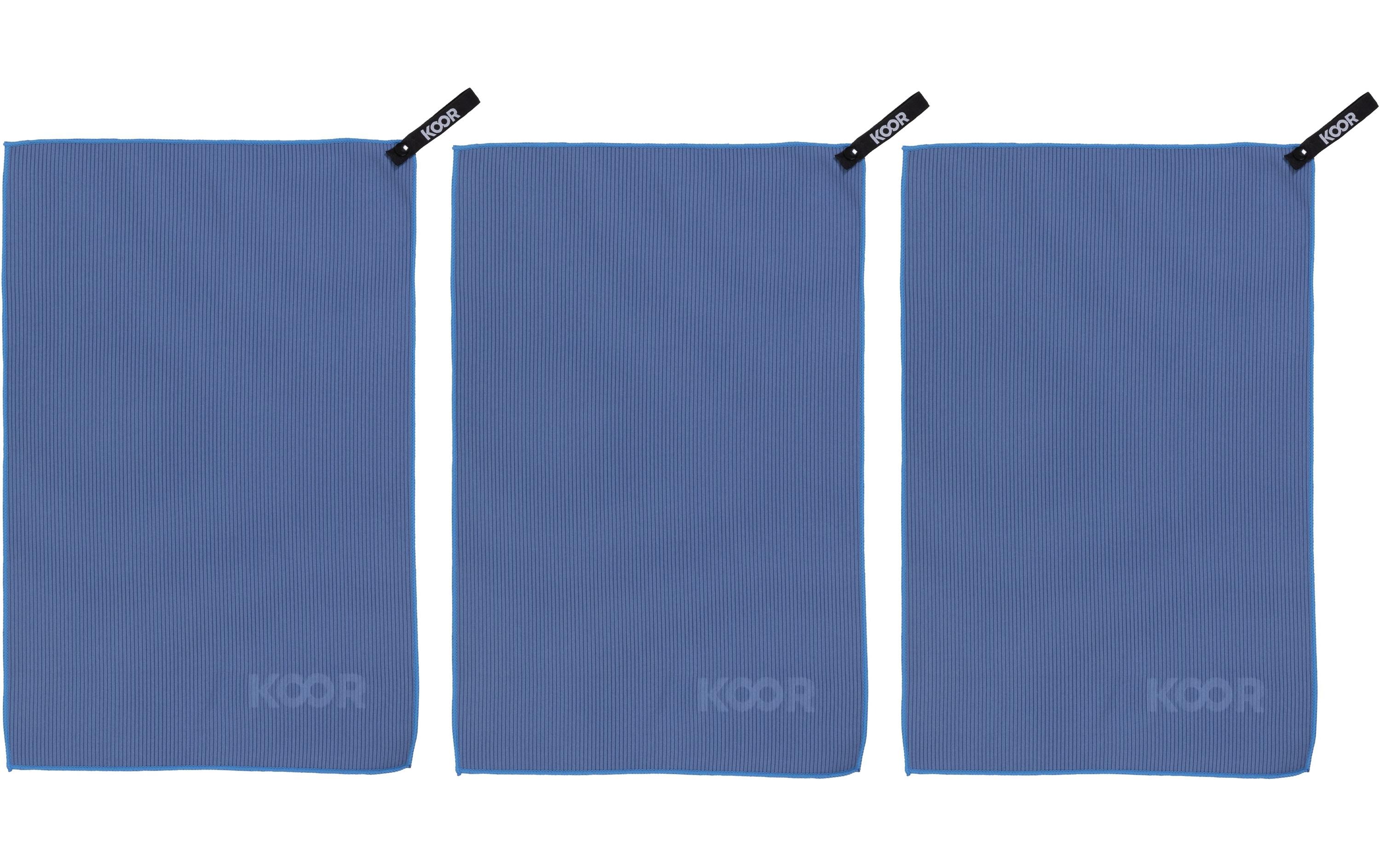 Handtuch Silva Onda Blu 3er-Pack S 35 x 55 cmOutdoor-Handtücher mit Silber-Ionen Veredelung