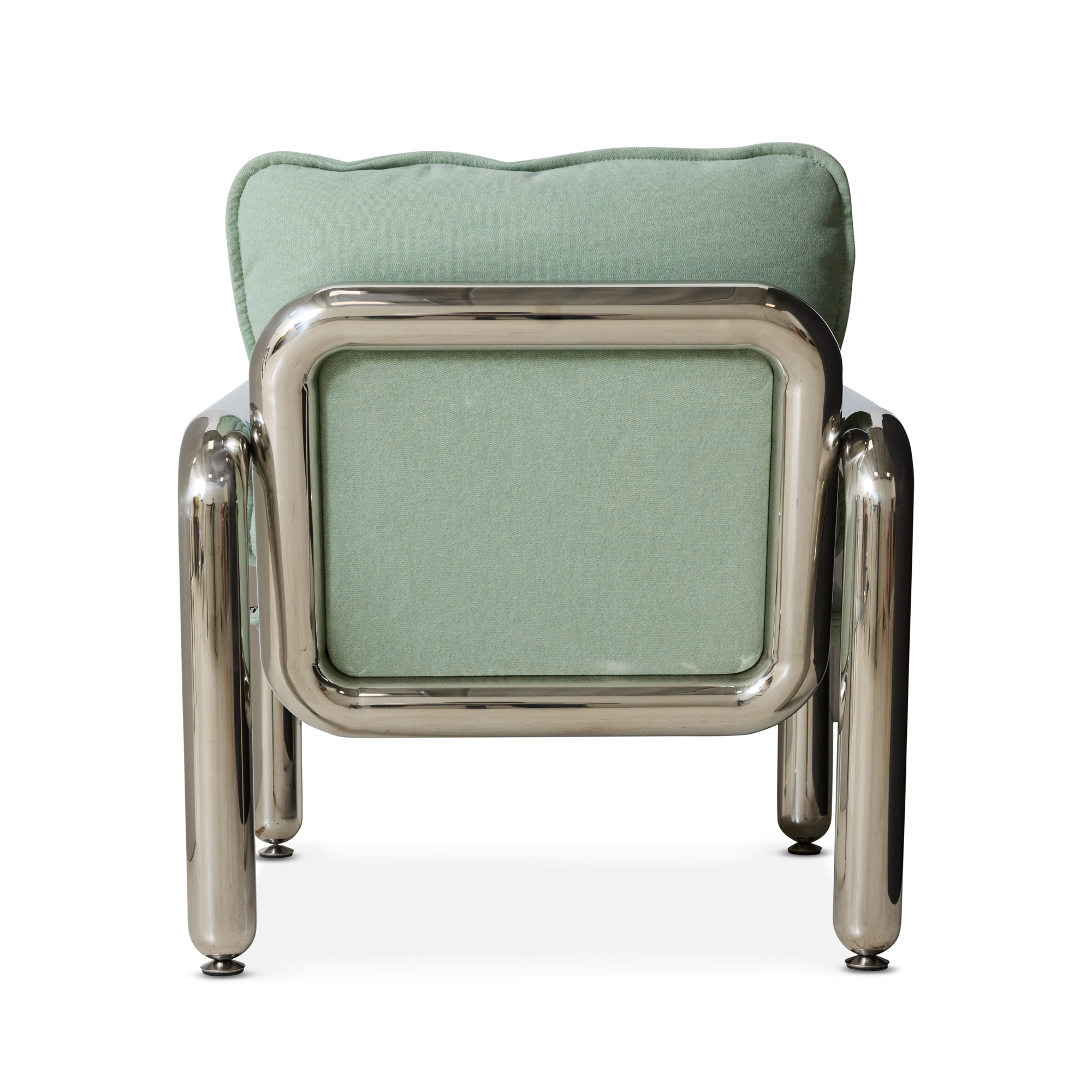 Fauteuil chrome canvas mint