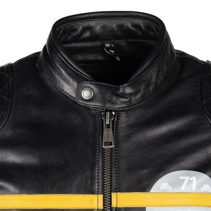 Blouson Helstons CHEVY CUIR BUFFALO - Noir
