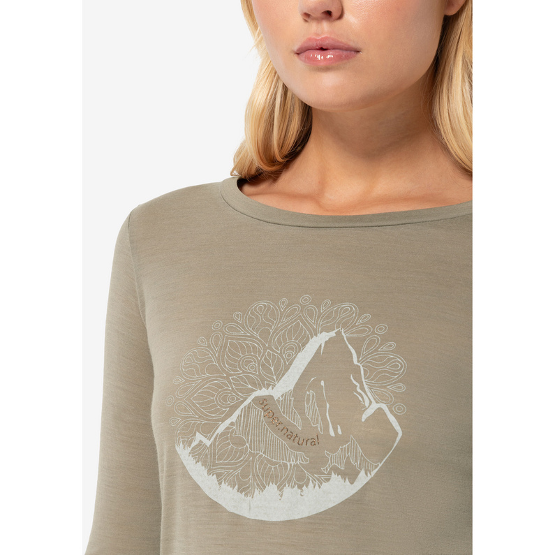 Super.Natural Damen Mountain Mandala Tree Longsleeve