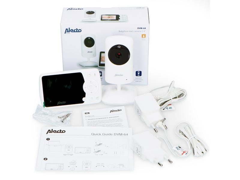 Alecto Babyphone DVM-64 mit Kamera Video-Babyphone mit 2.4 Zoll (6.1 cm) Farbdisplay