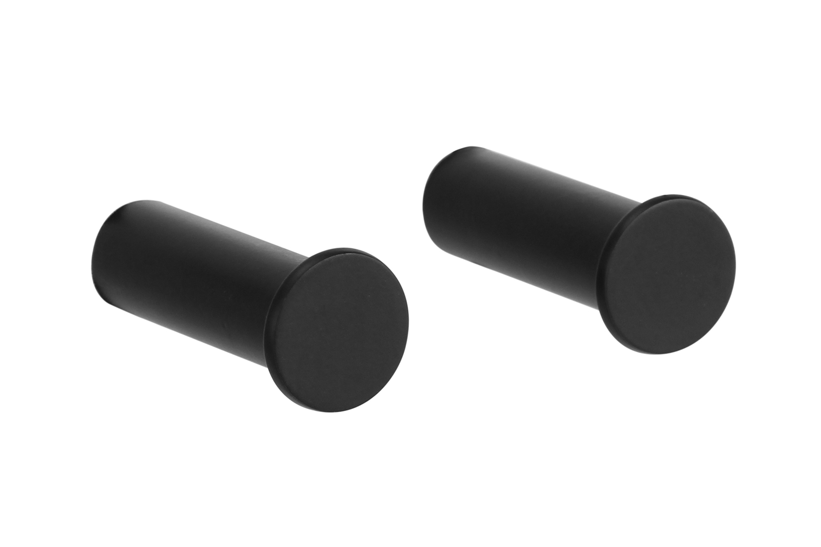 Sober knagg Sort metall. 2 pk