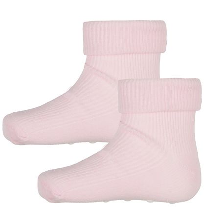 Minymo Strømper - 2-pak - Skridsikker - Rosa