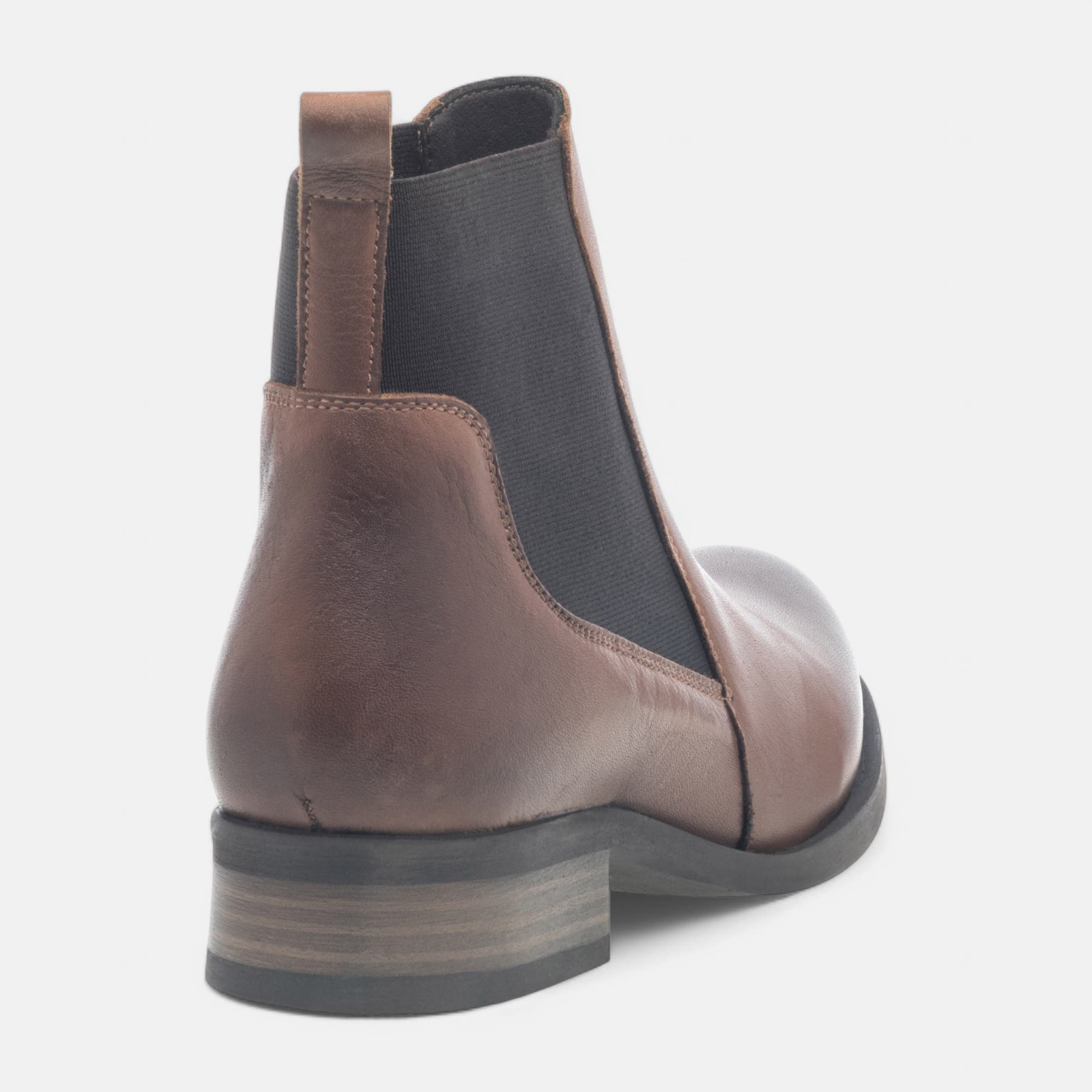 Boots chelsea Femme en cuir cognac