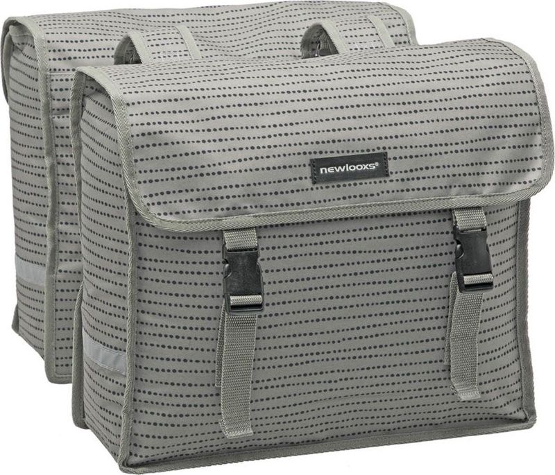 New Looxs Fiori Double Nomi Dubbele Fietstas - 30 liter - Grijs