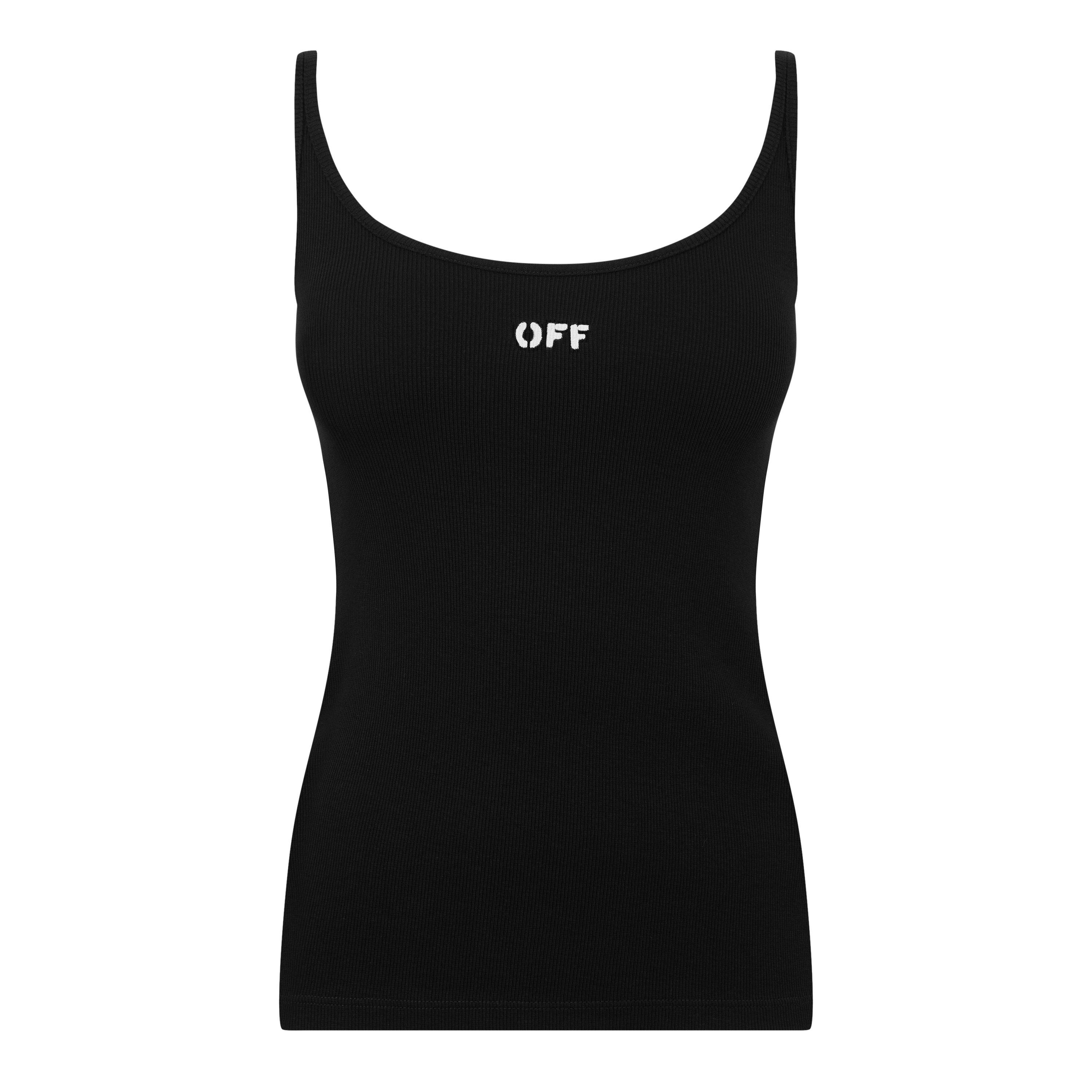 Off White Scoop Tank Top