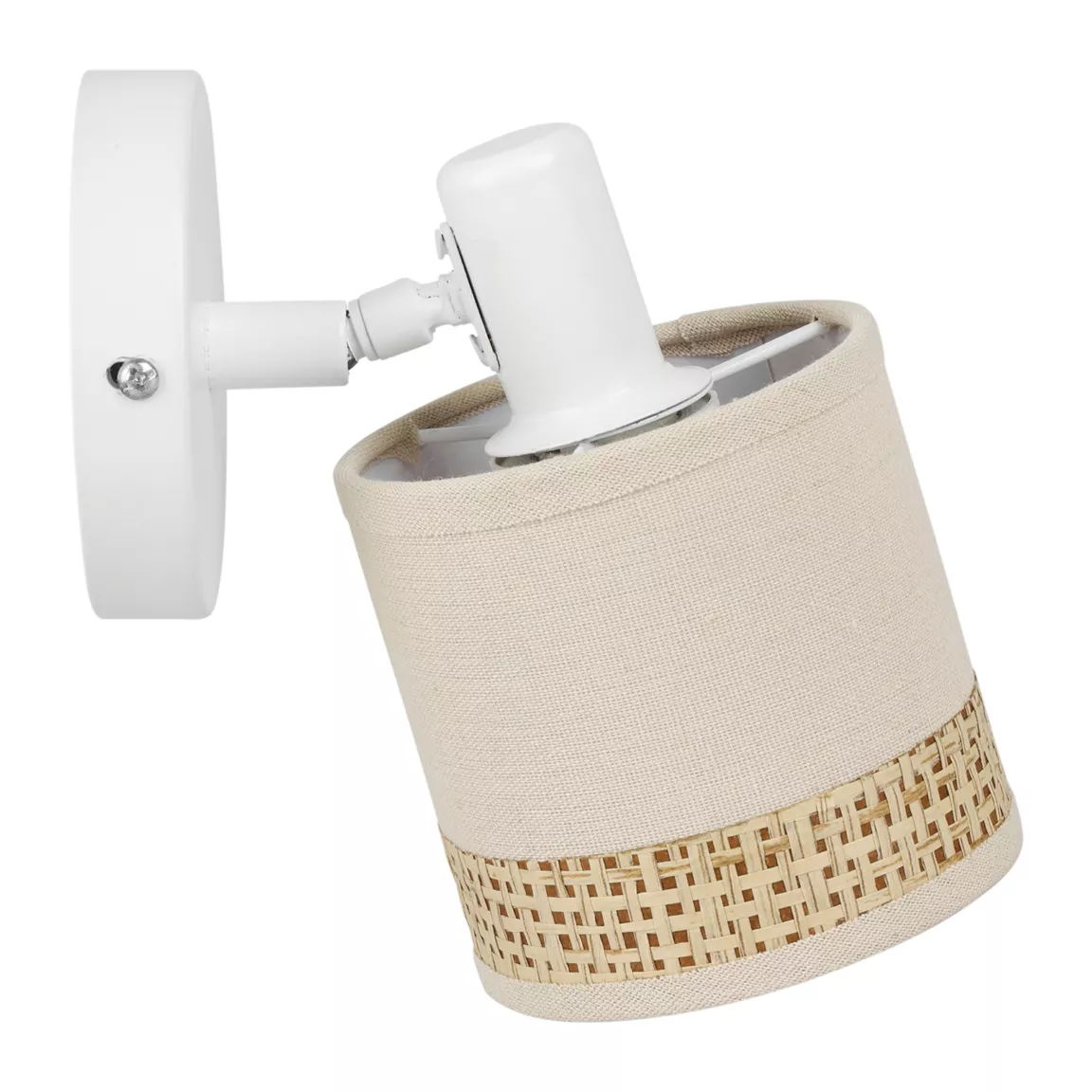 Applique murale orientable métal et rotin (10 x 17,5 cm) Bohemia Beige