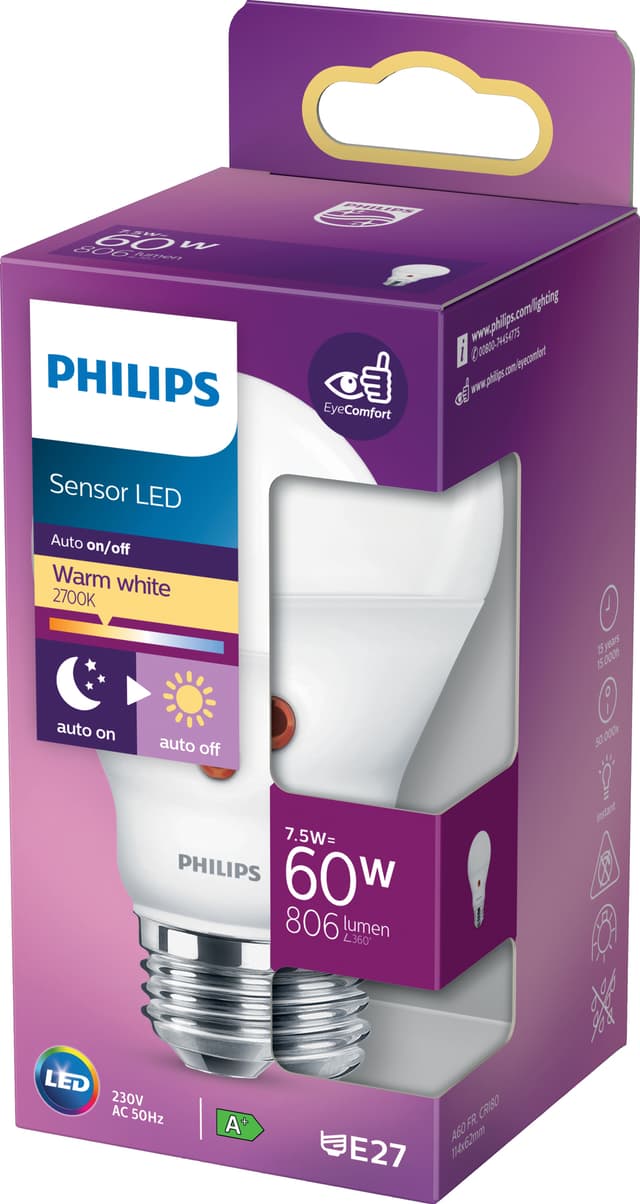 Philips LED-pære 60W E27