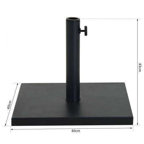 Suporte para guarda-chuva ajustável Outsunny, preto