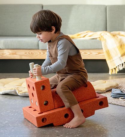 MODU Klotz Quadratisch - 20x20x10 cm - Burnt Orange