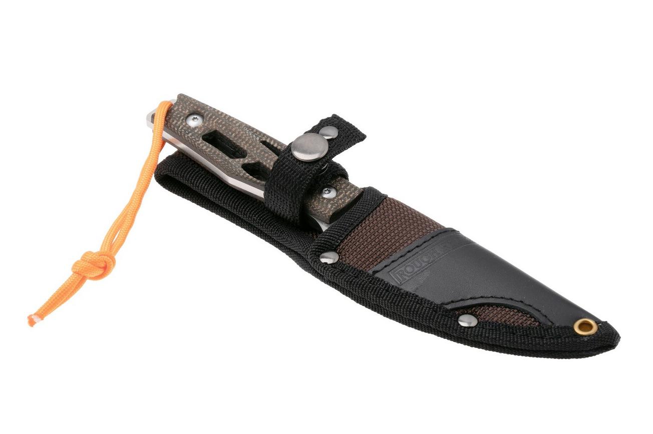Rough Ryder RR2601 Satin 440, Brown Micarta, vaststaand mes