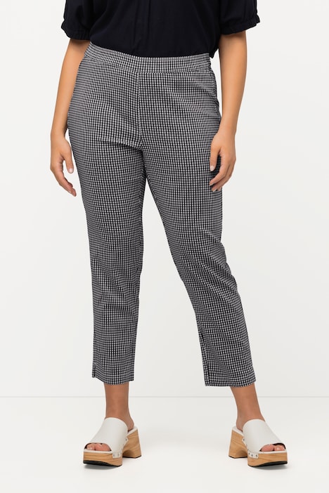 7/8-Bengalinhose Sienna, Vichykaro, hochelastisch