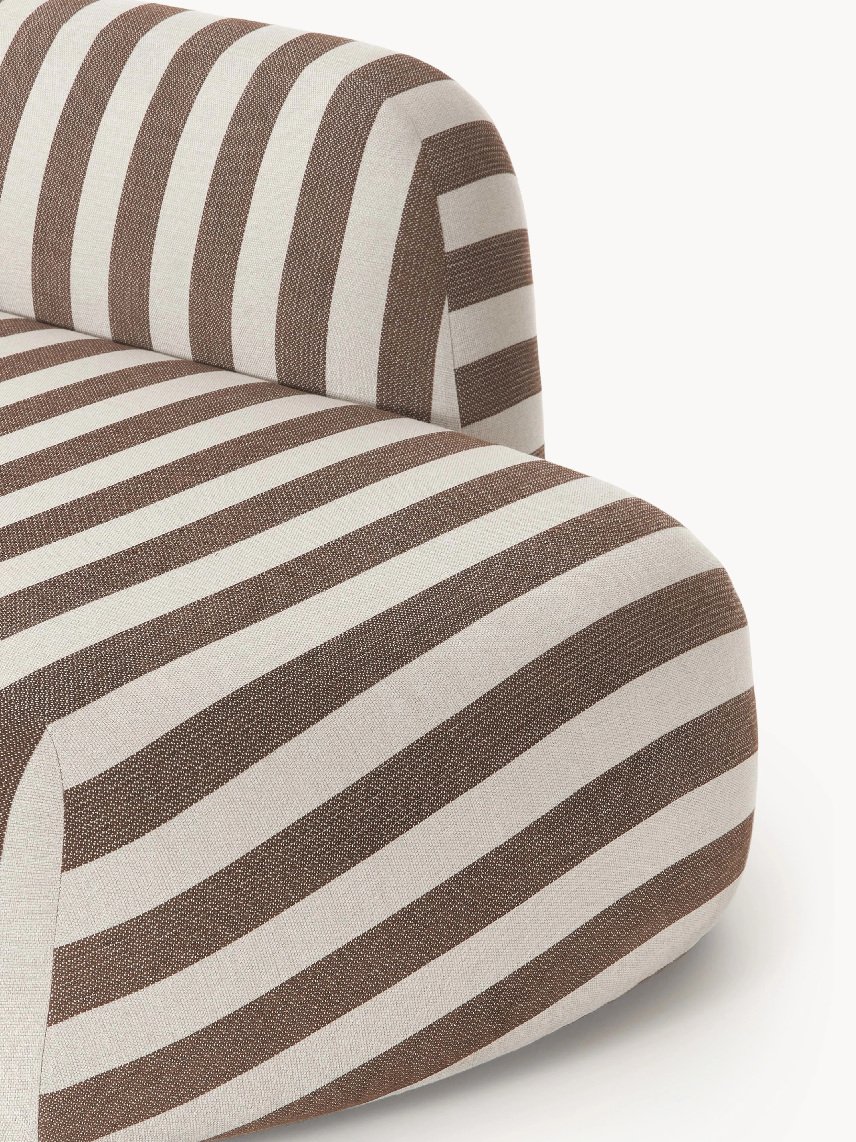 Gestreepte chaise longue module Wolke