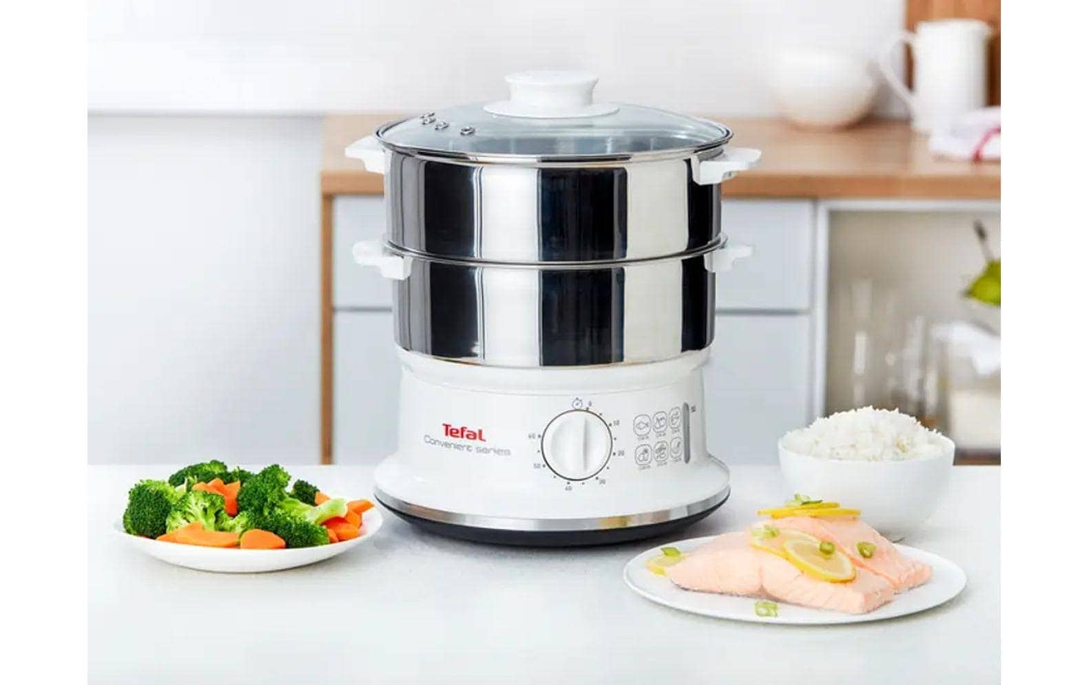 Tefal Dampfgarer »Tefal Edelstahl Dampfgarer« 900 W