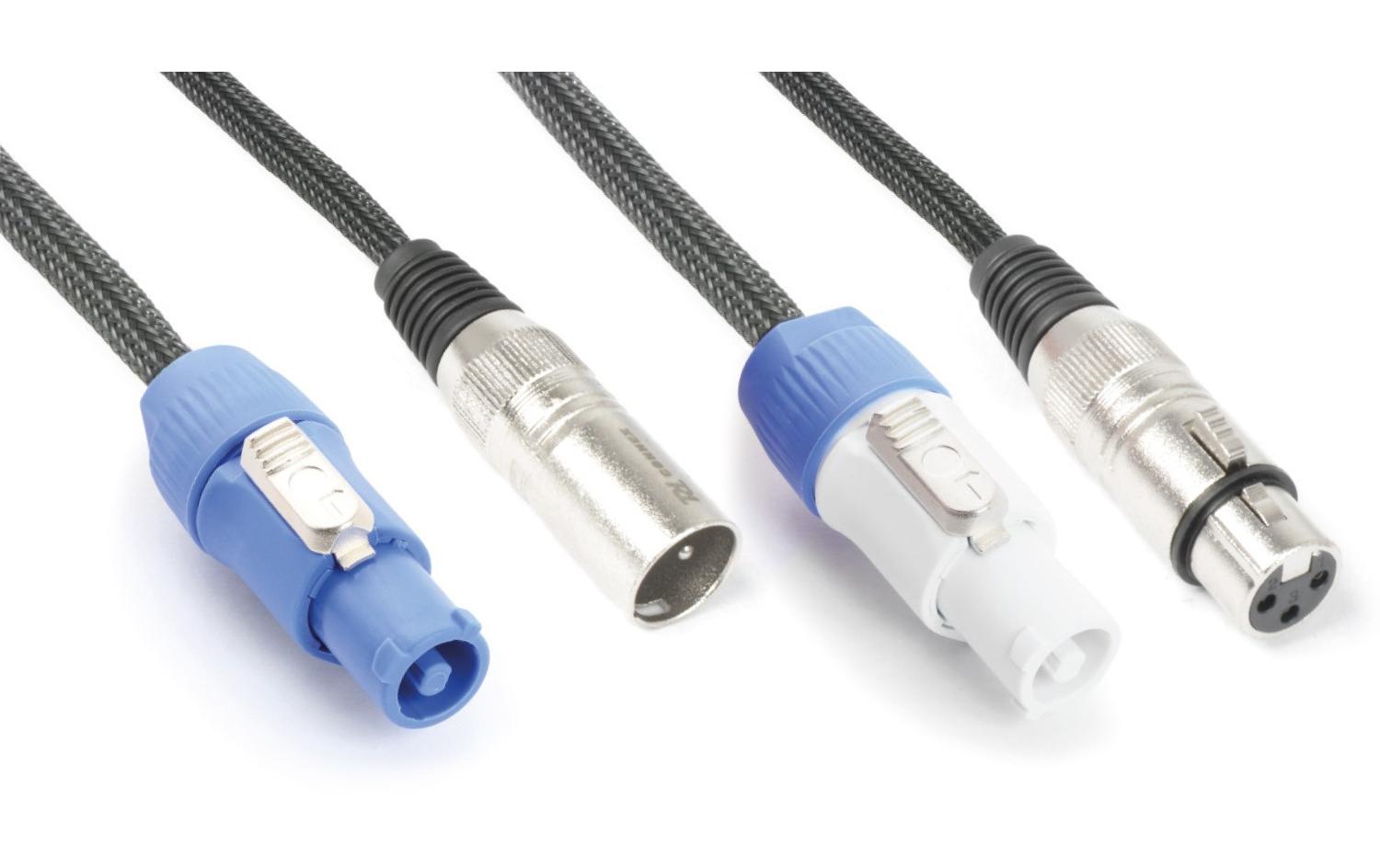 CX05-3 Powercon - XLR 3 Pole, male 3 mStrom- und Signalkabel in einem einzigen 3 Meter langen Kabel integriert