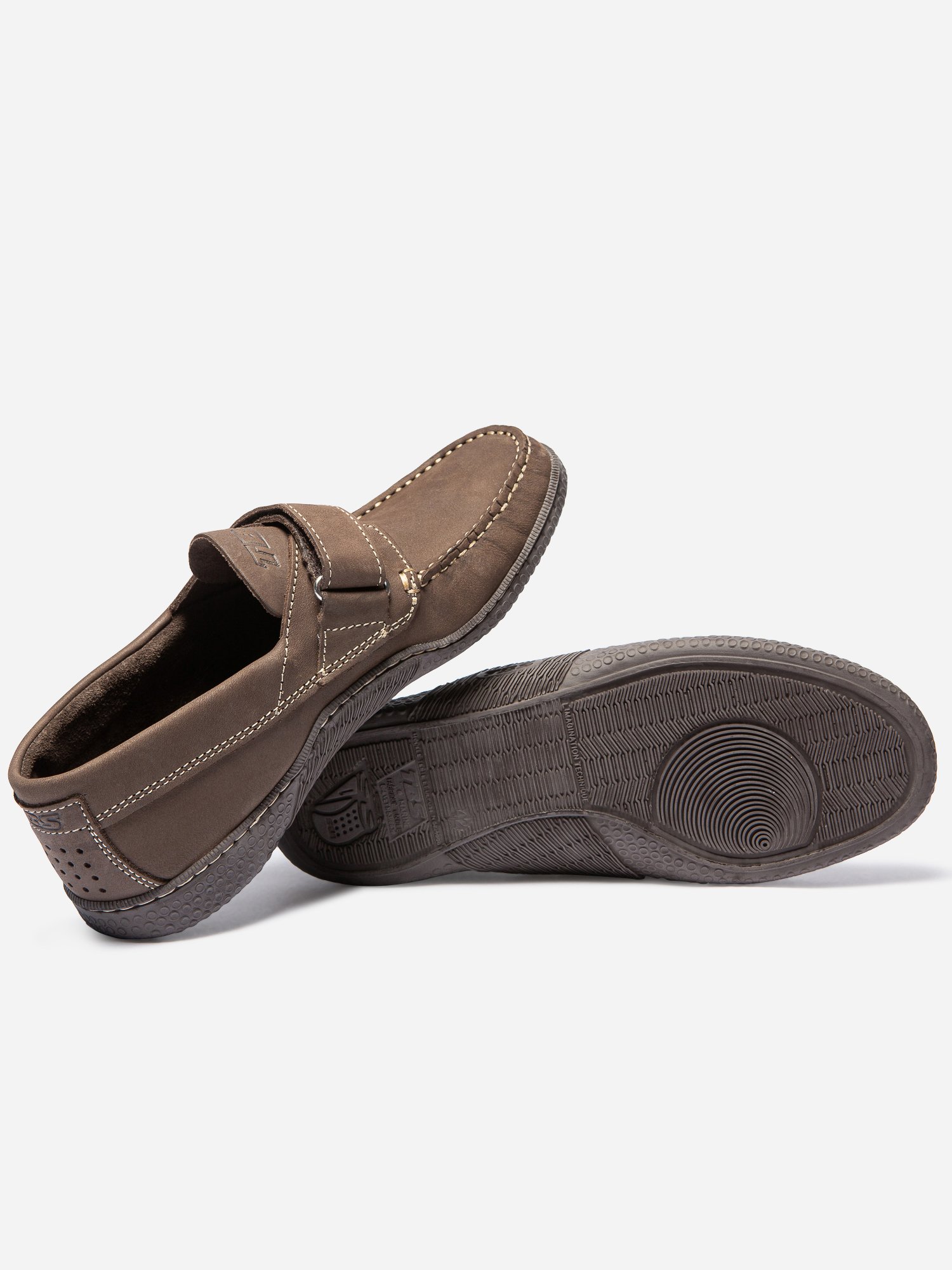 Chaussures Bateau Homme Scratch Cuir Marron