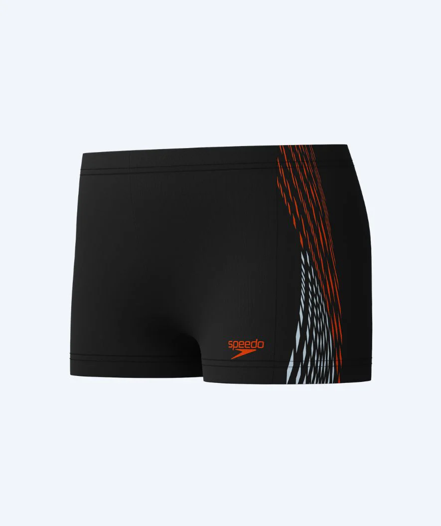 Speedo aquashorts til drenge - Plastisol Placement - Sort/rød