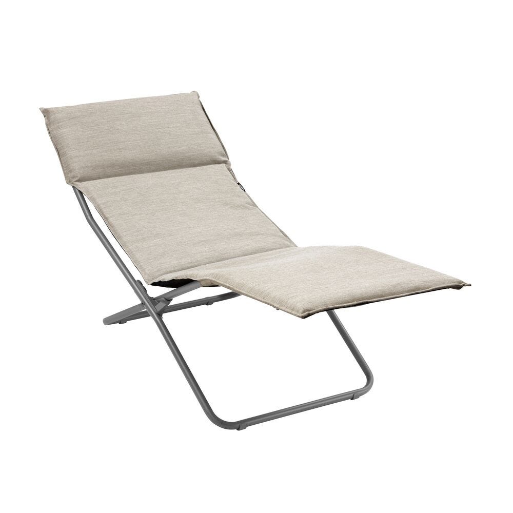 Klappbare, gepolsterte Sonnenliege Bayanne Hedona Beige Latte