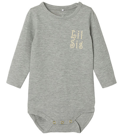 Name It Body l/ä - NbfLaby - Grey Melange