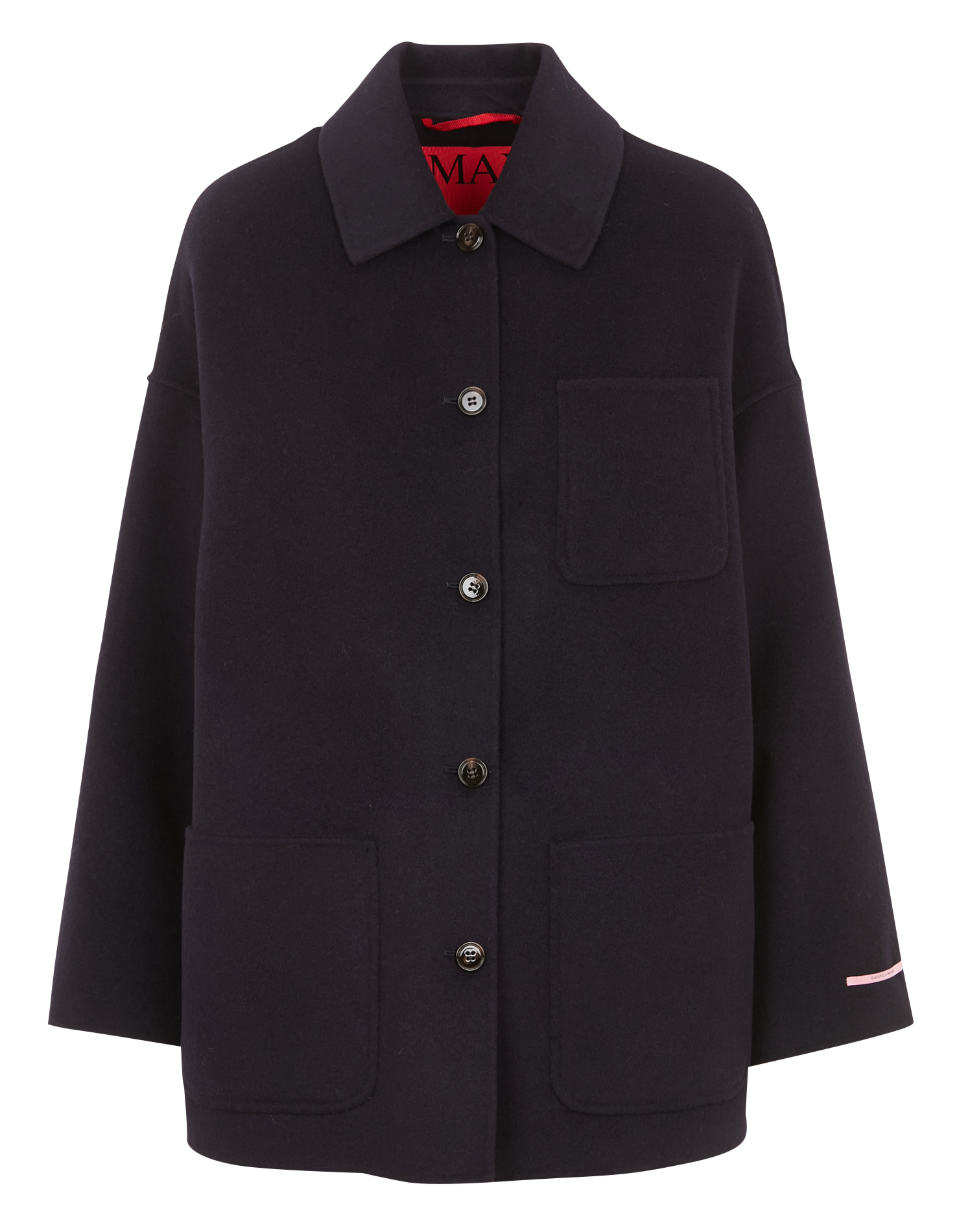 PREDAZZO - Manteau col classique en laine mélangée| Noir