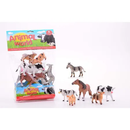Johntoy Animal World Bauernhoftiere, 6 Stück in Beutel