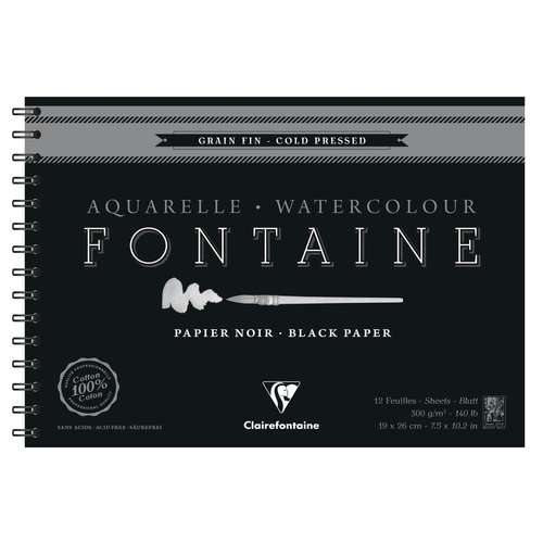 Clairefontaine FONTAINE Aquarellblock Noir
